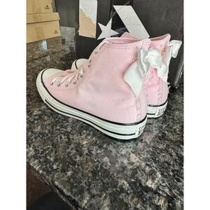 Converse Chuck Taylor All Star Hi Pink Frosting Bow Sneakers A17939F Womens 6